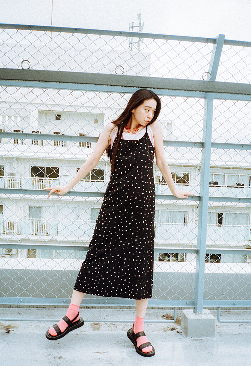 Camisole dress with random dots