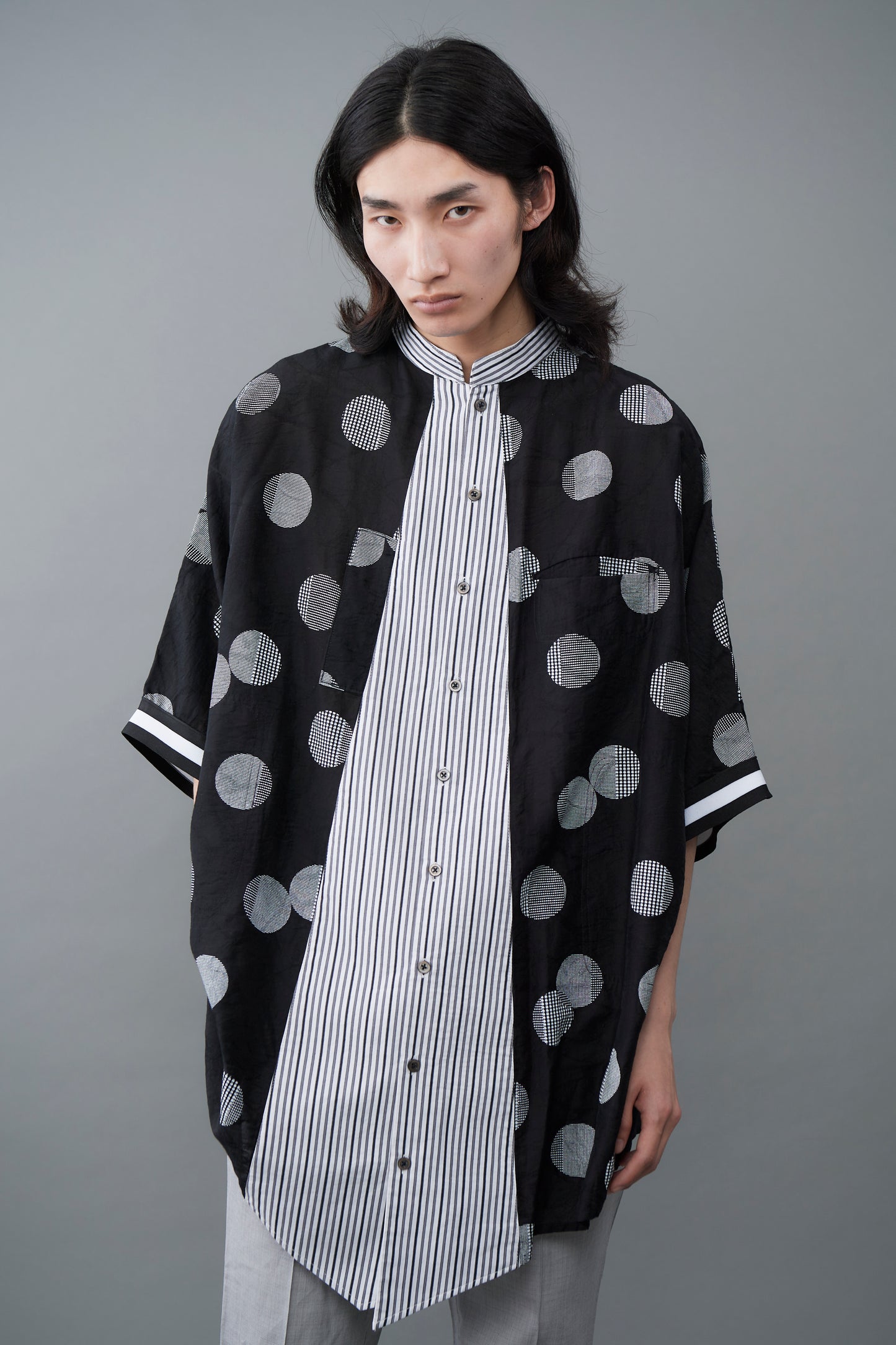 Japanese woven dot Short-Sleeved Shirt