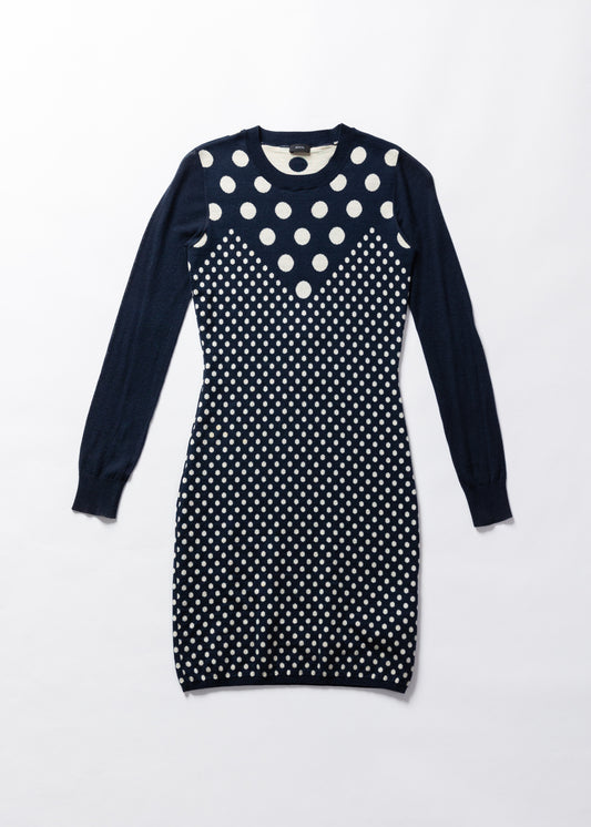 Knit jacquard  dots dress