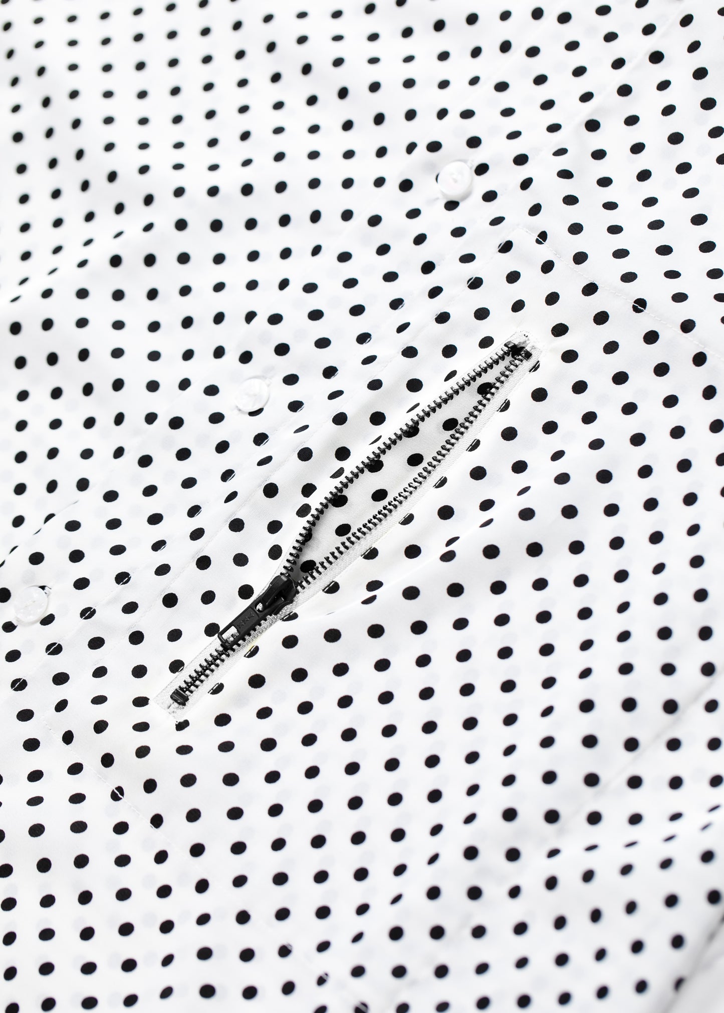 φ0.2 inch dot Zip Poket Half Sleeve Shirt
