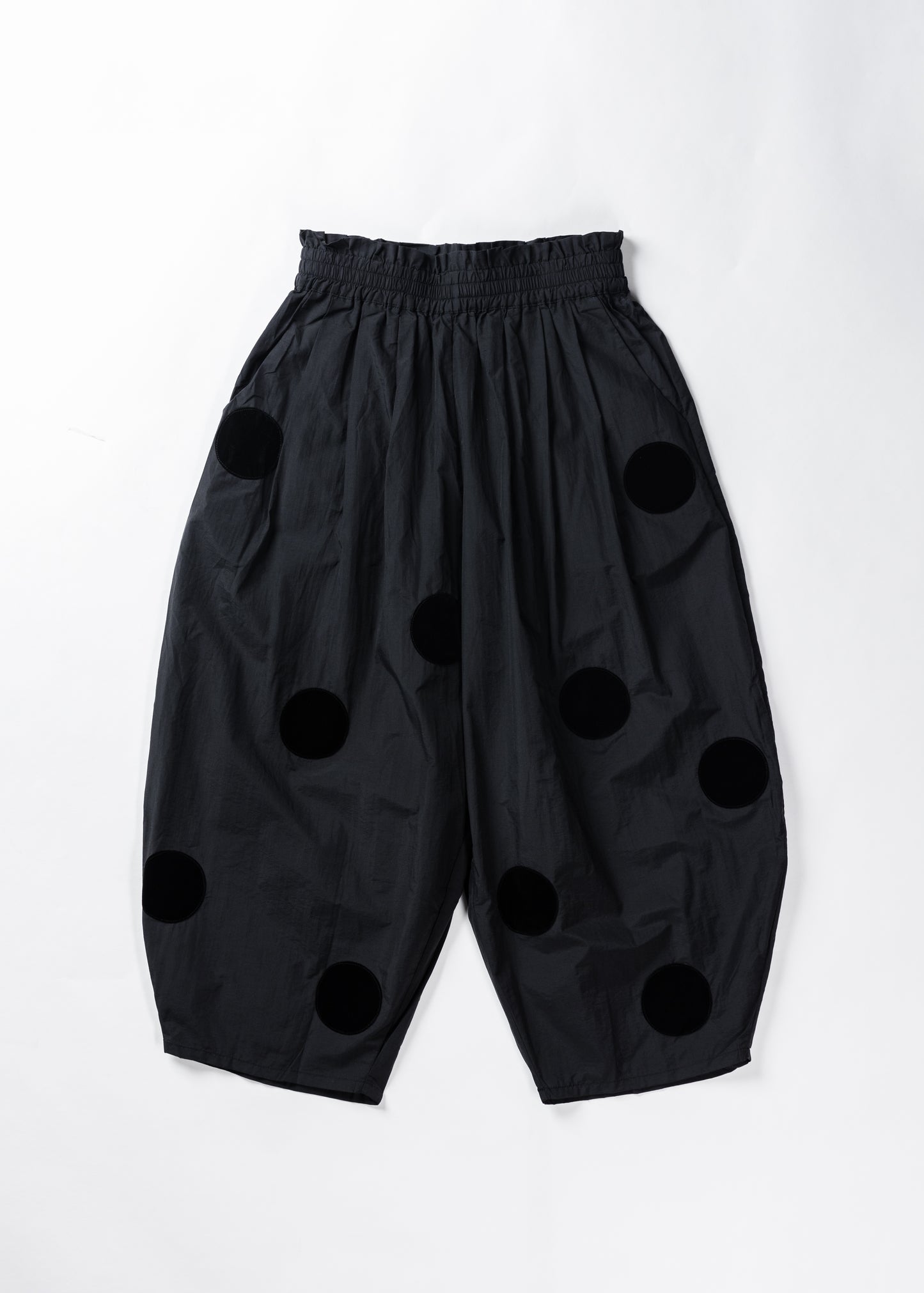 dot patched pants