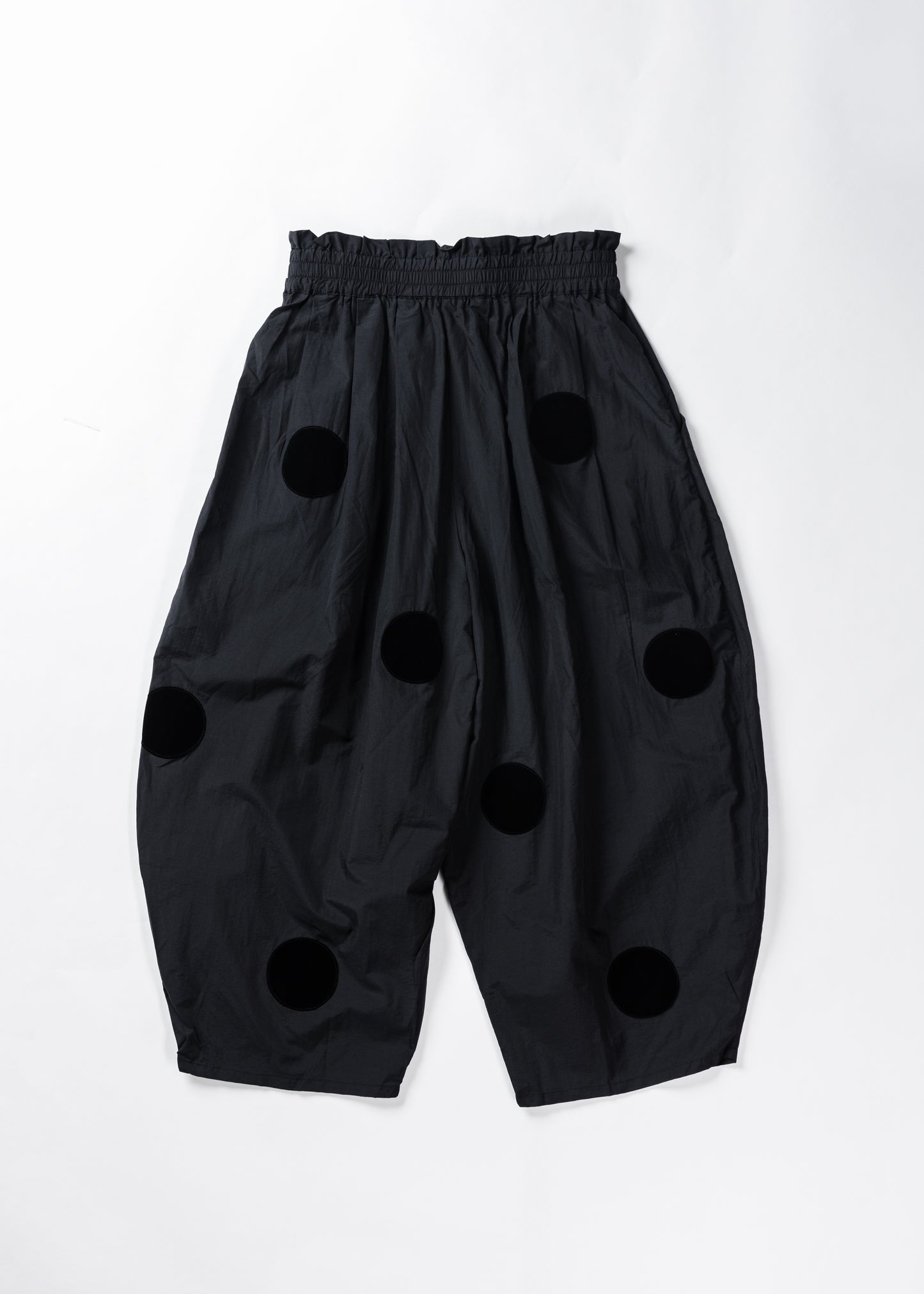 dot patched pants
