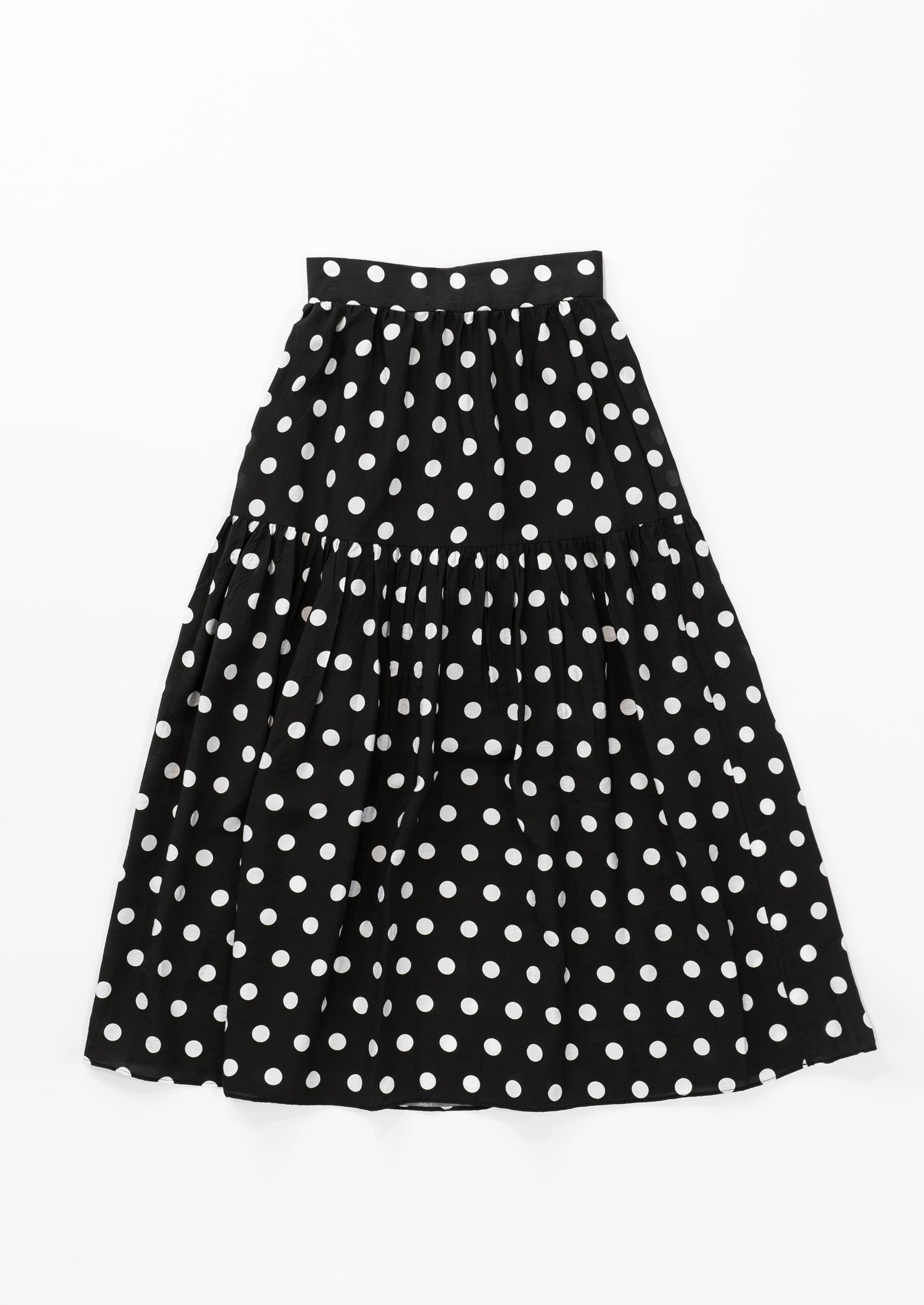 Switching gather flare skirt