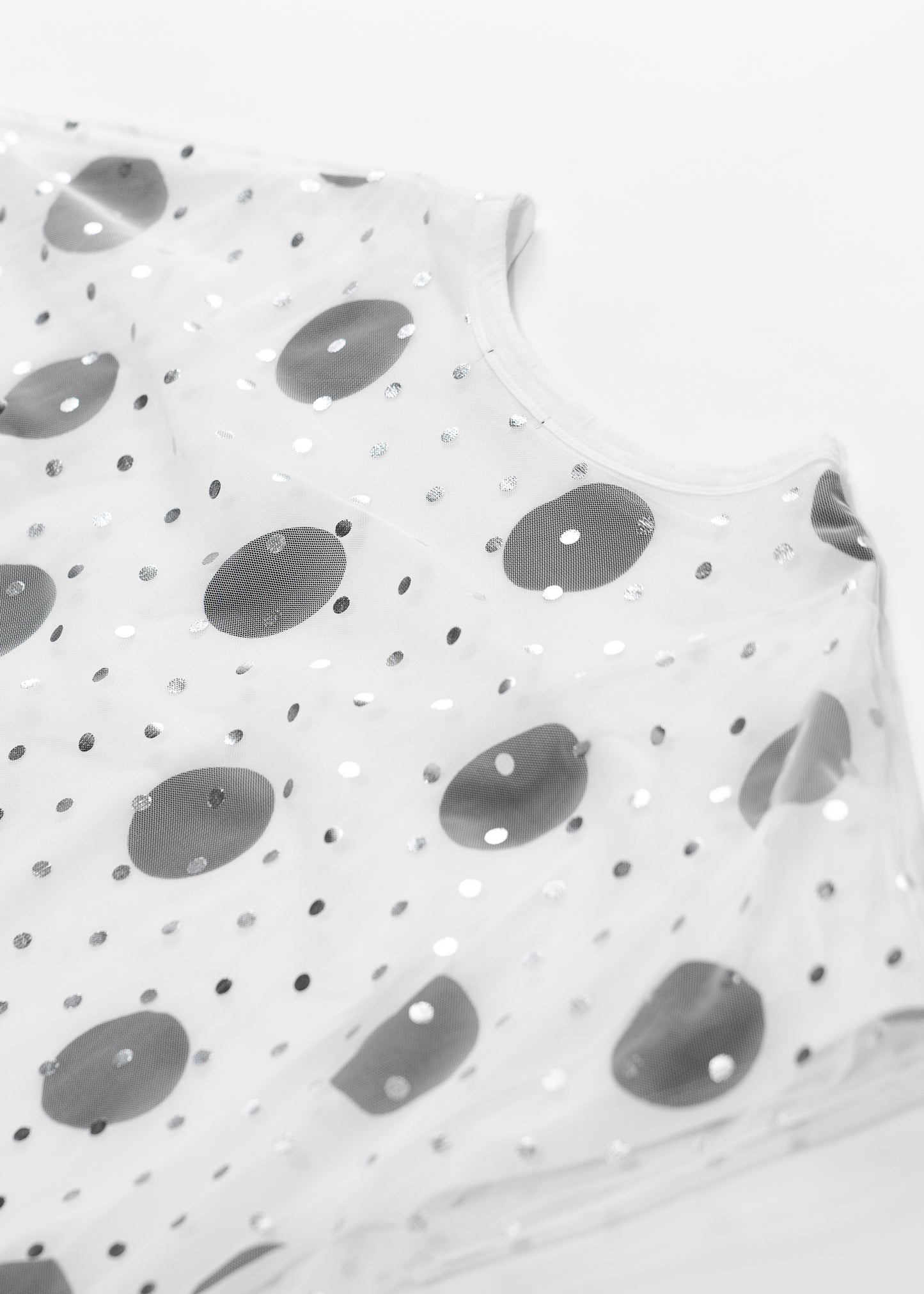 Polka dots tulle layered Tee