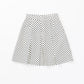 Mini length tucked flare skirt