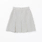 Mini length tucked flare skirt