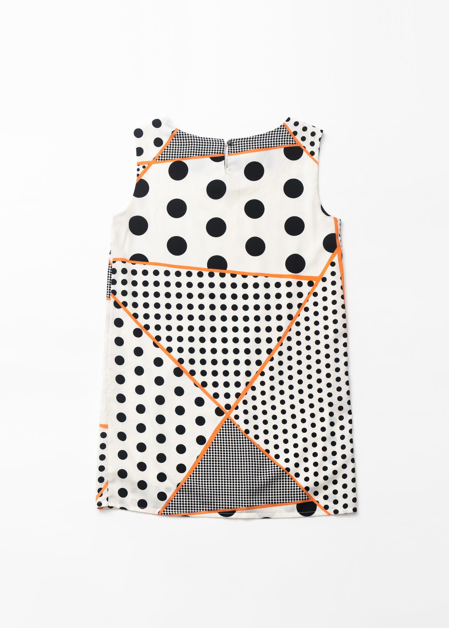 Multi dots printed sleeveless short dress