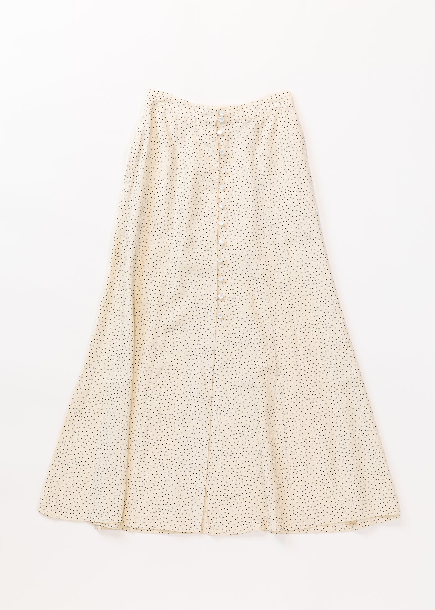 A line long skirt with front button
